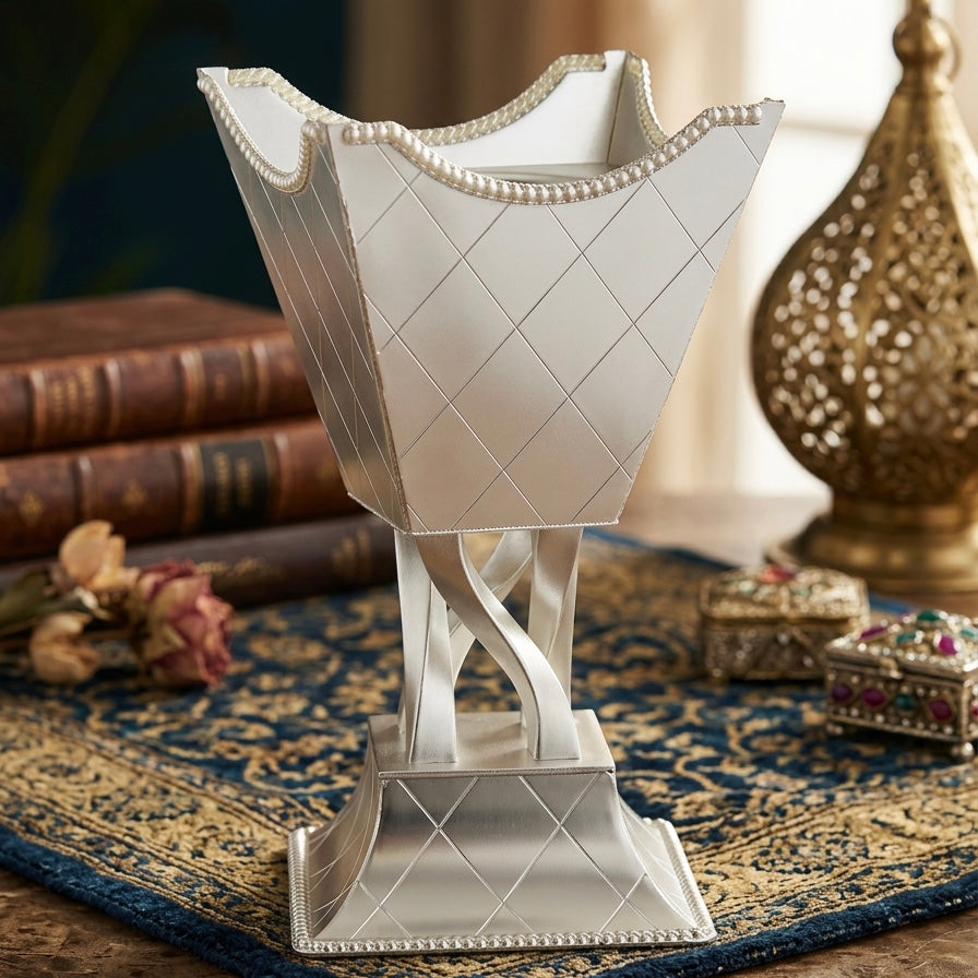 Luxury Decorative Incense Burner Matt-Silver - (S) - Mawaeen