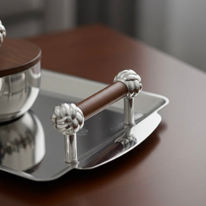 Luxury Incense Burner Gift Set in Wooden Box- W/Silver - Mawaeen
