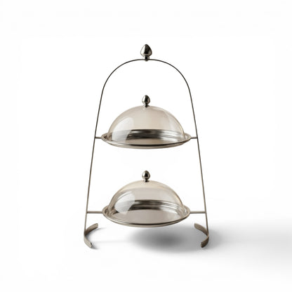 2-Tier Serving Candy Stand Silver - (L) - Mawaeen