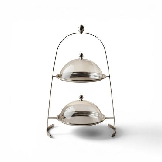 2-Tier Serving Candy Stand Silver - (L) - Mawaeen
