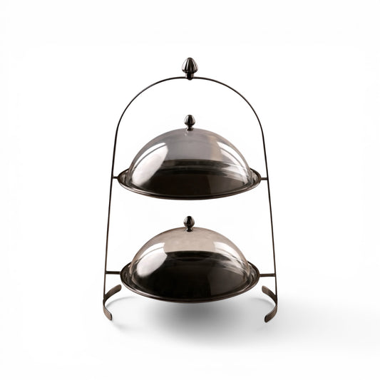 2-Tier Serving Candy Stand Chrome - (L) - Mawaeen