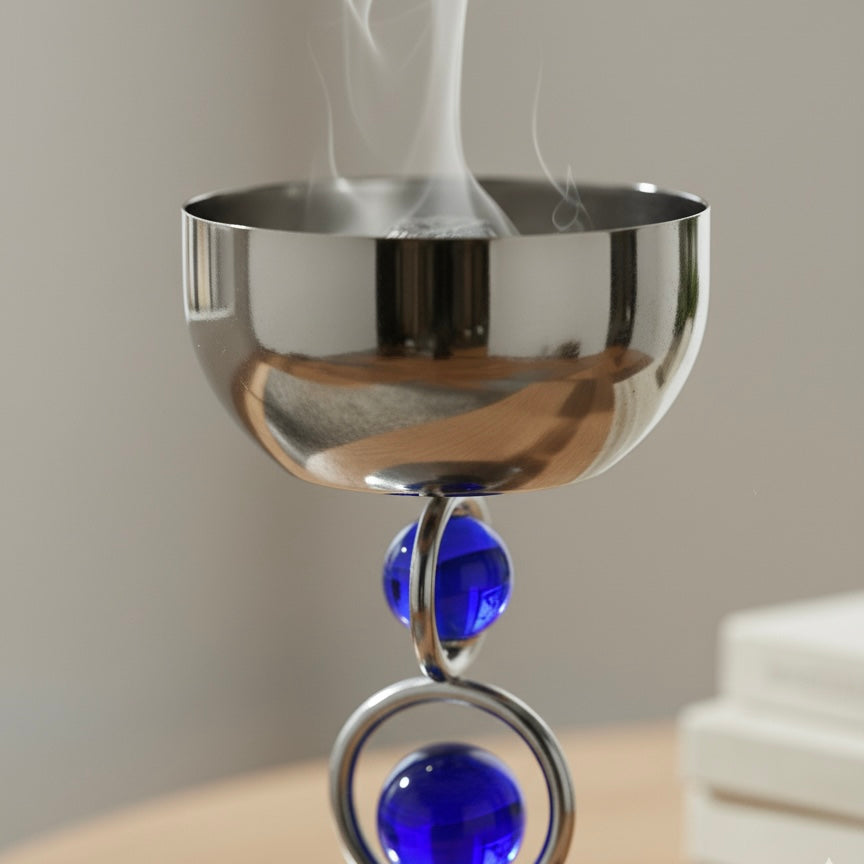 Blue Crystal Incense Burner - Mawaeen