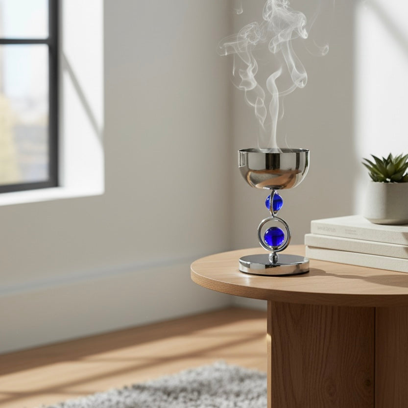 Blue Crystal Incense Burner - Mawaeen