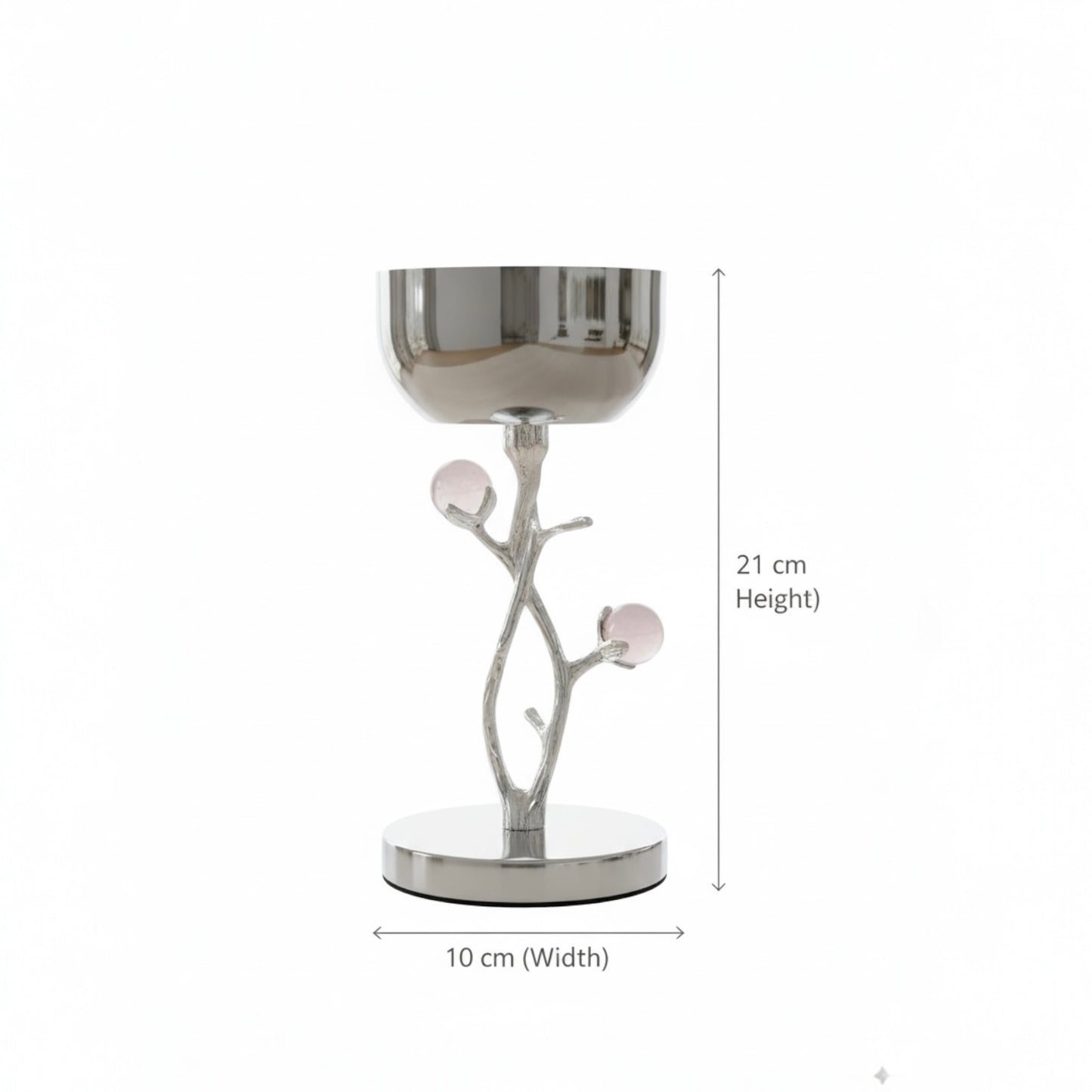 High-End Metallic Incense Burner Pink flower - Mawaeen