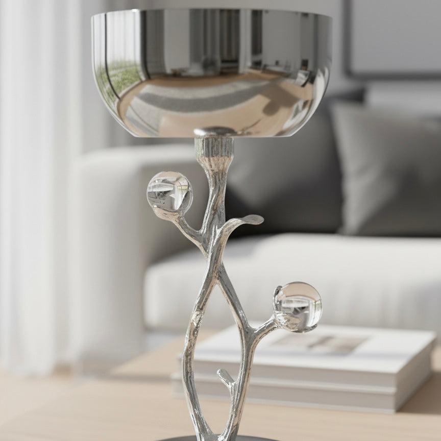 High-End Metallic Incense Burner white flower - Mawaeen