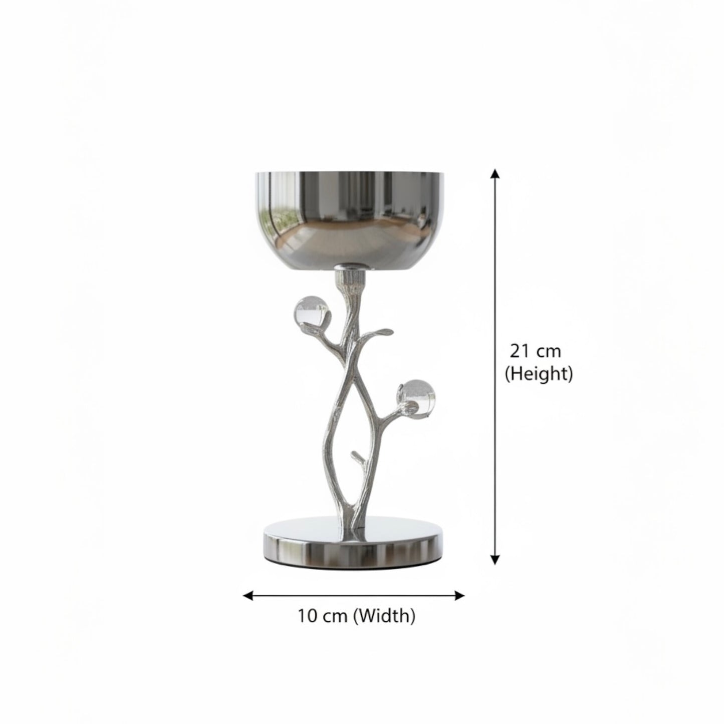 High-End Metallic Incense Burner white flower - Mawaeen