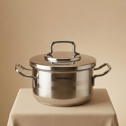 Korkmaz Stainless Steel Casserole 2.0 Ltr with Lid - Mawaeen