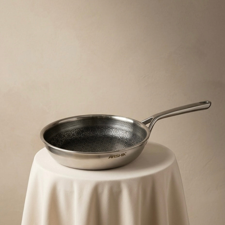 Arshia 20cm Hybrid Stainless Steel Non-Stick Fry Pan - Mawaeen