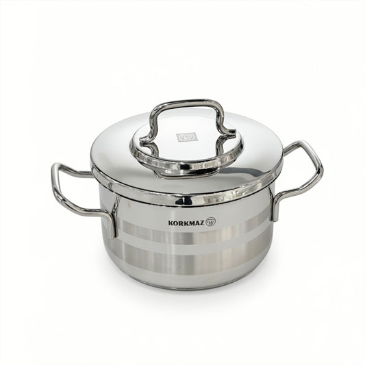 Korkmaz Stainless Steel Casserole 2.0 Ltr with Lid - Mawaeen
