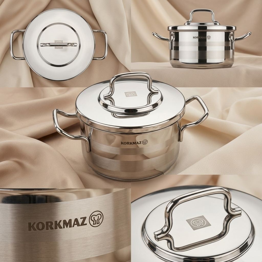 Korkmaz Stainless Steel Casserole 2.0 Ltr with Lid - Mawaeen