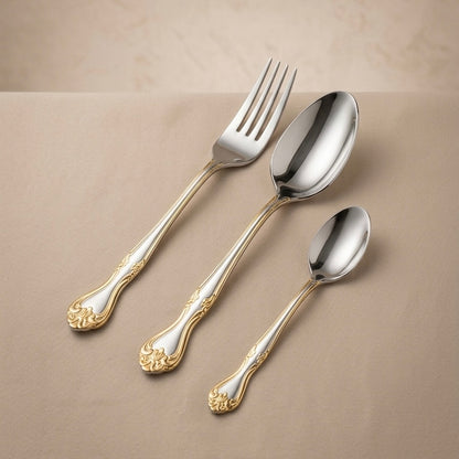 Premium 36-Piece Gold & Silver Cutlery Set - Mawaeen