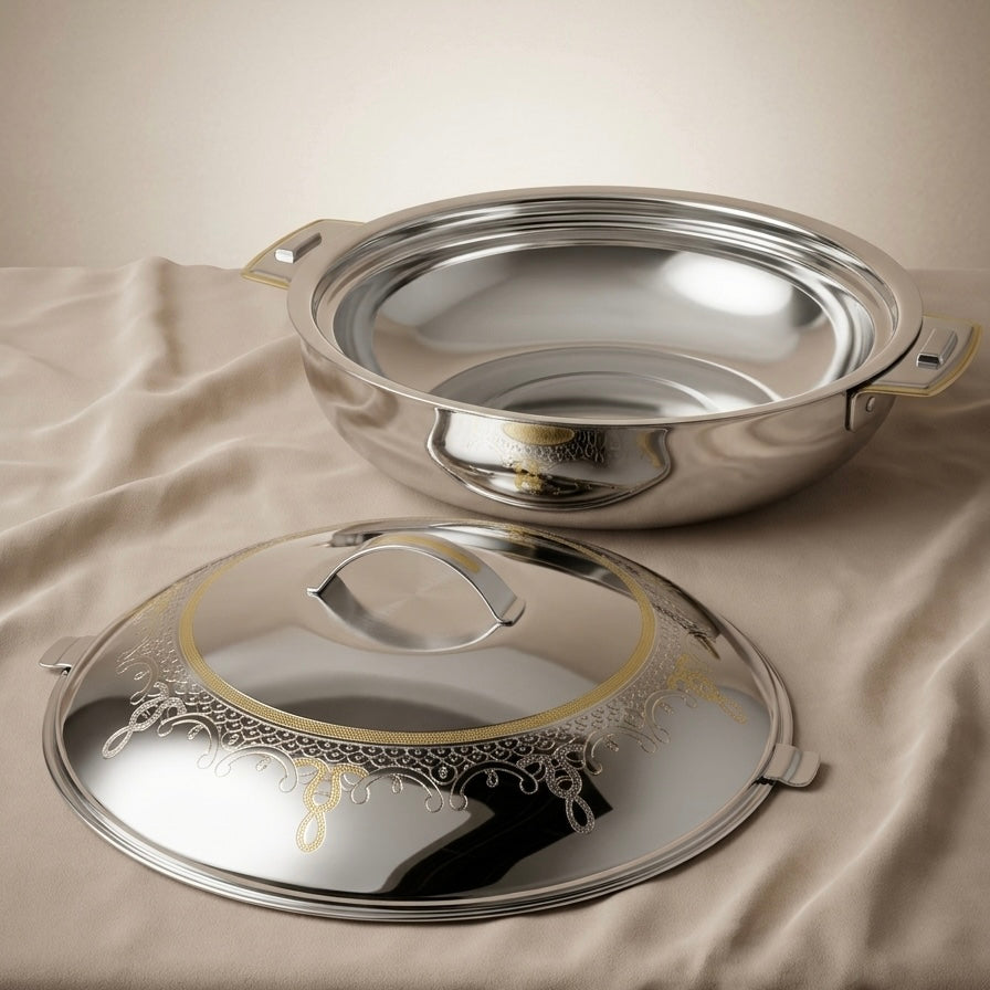 Zahra Gold Hot Pot 32 cm – Stainless Steel - Mawaeen