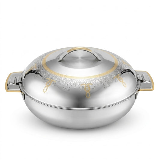 Zahra Gold Hot Pot 32 cm – Stainless Steel - Mawaeen