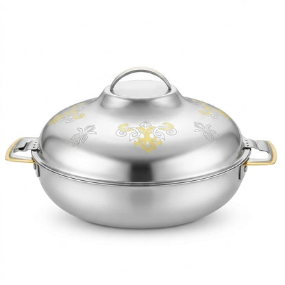 Elmah Gold Hot Pot 32 cm – Stainless Steel Food Warmer - Mawaeen