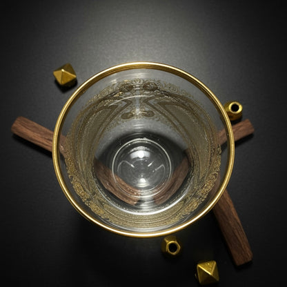 Cawa Arabic Coffee Cups Set Gold – 6 Pieces (80cc, Turkish Made) - Mawaeen