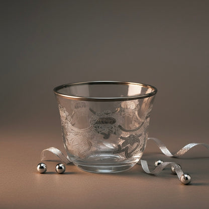 Cawa Arabic Coffee Cups Set Silver – 6 Pieces (80cc, Turkish Made) - Mawaeen
