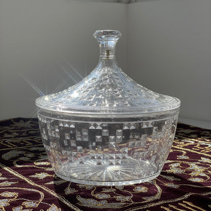 Premium Acrylic Date Bowl with Lid – Elegant Serving Piece (M) - Mawaeen