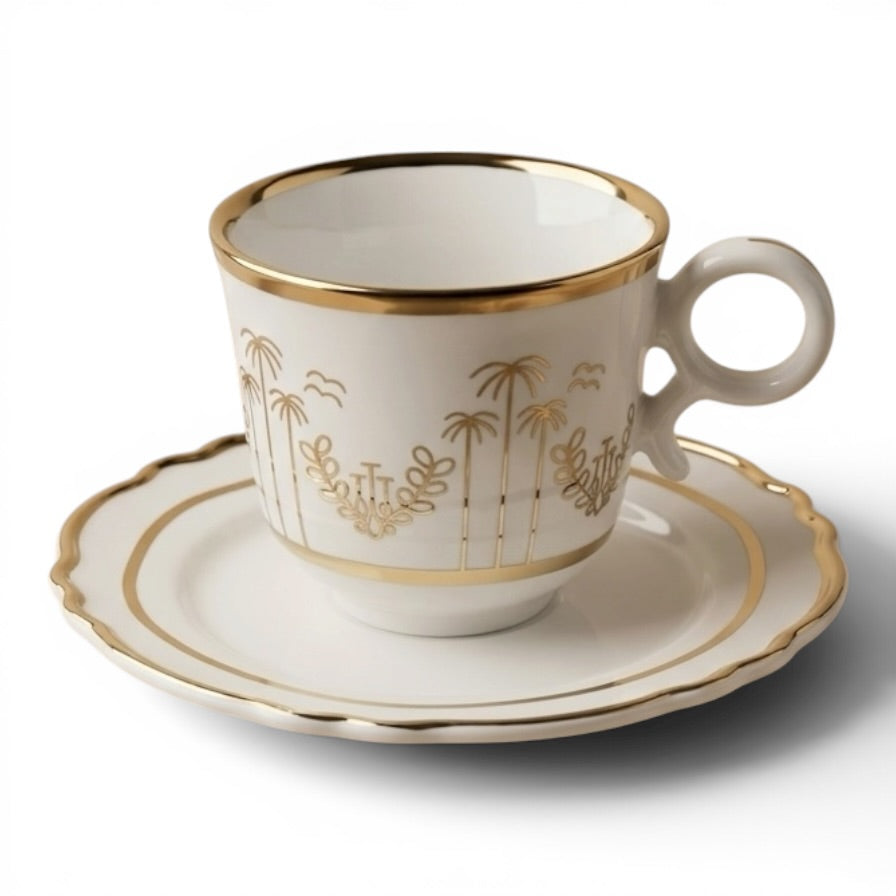 Luxury Istikana Tea Set with Saucers (6 pcs) | Arabic Tea Glass Set UAE - Mawaeen