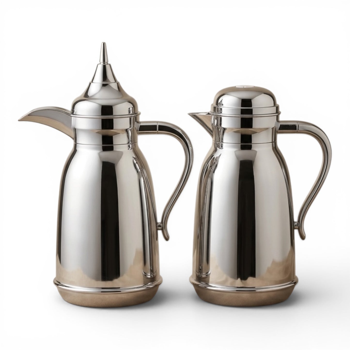 Najib Premium Silver Dallah Set – 1L + 1L - Mawaeen