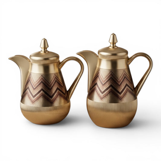 Arabic Dallah Set 0.35L + 0.5L – Matt Gold | Najib - Mawaeen