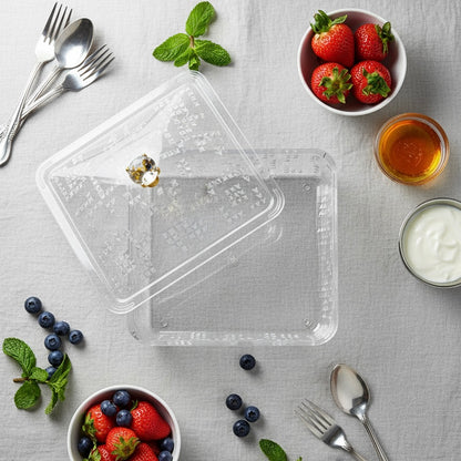 Elegant Acrylic Candy Box with Lid – Square Design (S)