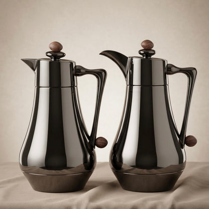 Najib Vacuum Flask Set – Chrome | 1.0L + 1.0L - Mawaeen