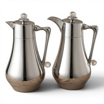 Najib Vacuum Flask Set – Silver | 1.0L + 1.0L - Mawaeen