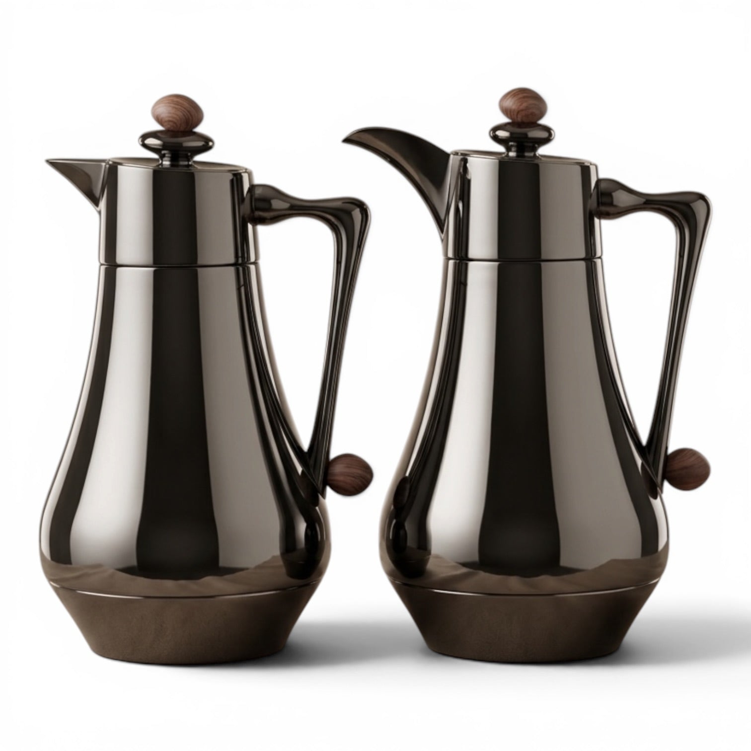 Najib Vacuum Flask Set – Chrome | 1.0L + 1.0L - Mawaeen
