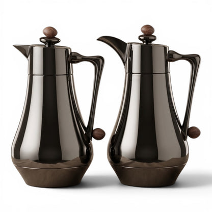 Najib Vacuum Flask Set – Chrome | 1.0L + 1.0L - Mawaeen