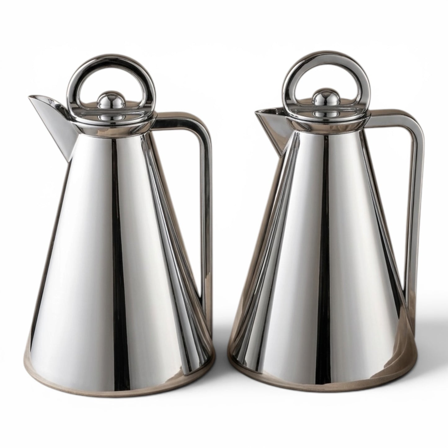 Najib Dallah Set – Mirror Silver | 1.0L + 1.0L - Mawaeen