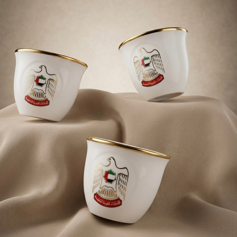 UAE 12-Piece Cawa Cup Set Gold- 60 CC - Mawaeen