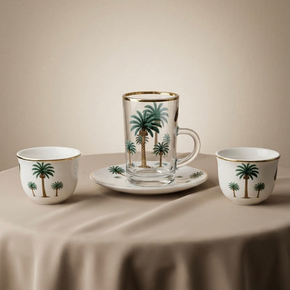 Nakhla Set 18-Piece Hospitality Set – Green - Mawaeen