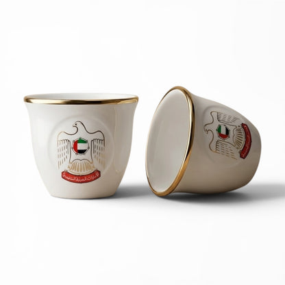 UAE 12-Piece Cawa Cup Set Gold- 80 CC - Mawaeen