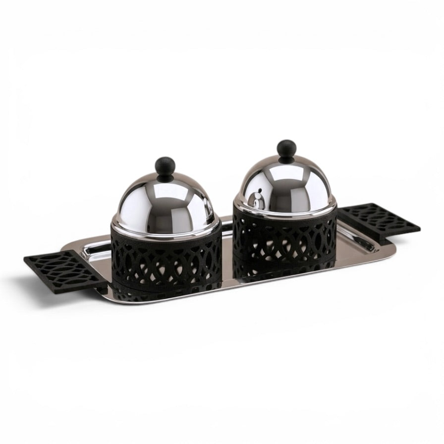 2-Piece Built-in Candy Bowl Set with Serving Tray - Mawaeen