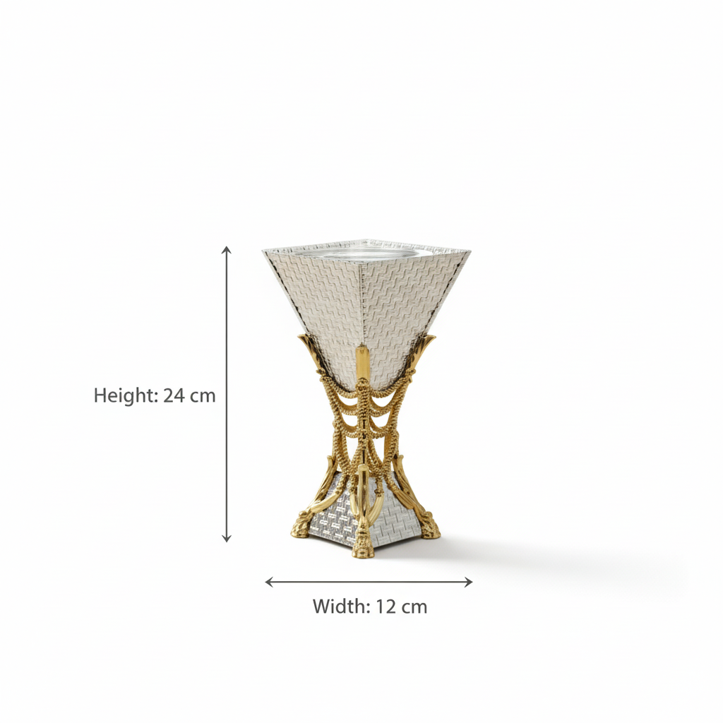 Silver & Gold Large Incense Burner – (L) - Mawaeen