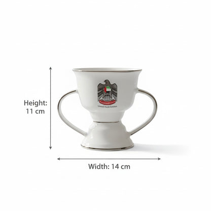 UAE Emblem Small Incense Burner – Silver Details (S) - Mawaeen