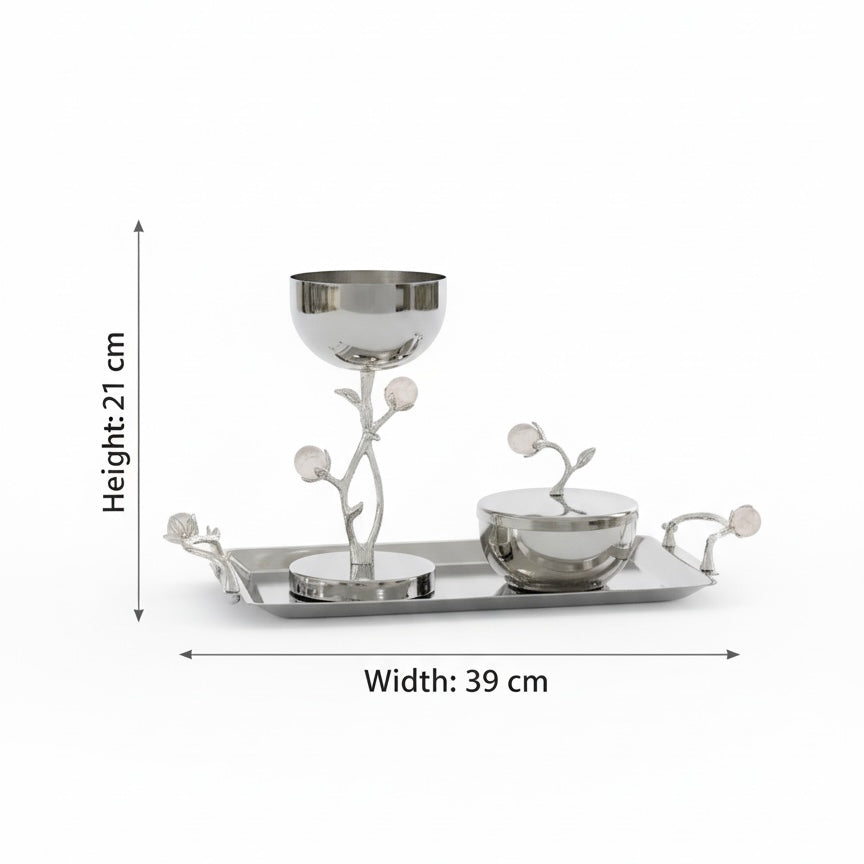 Luxury Incense Burner Gift Set in Wooden Box- P/Flower - Mawaeen