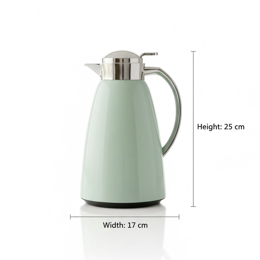 Emsa Premium pastel Green & silver Thermal Coffee Flask – 1L - Mawaeen