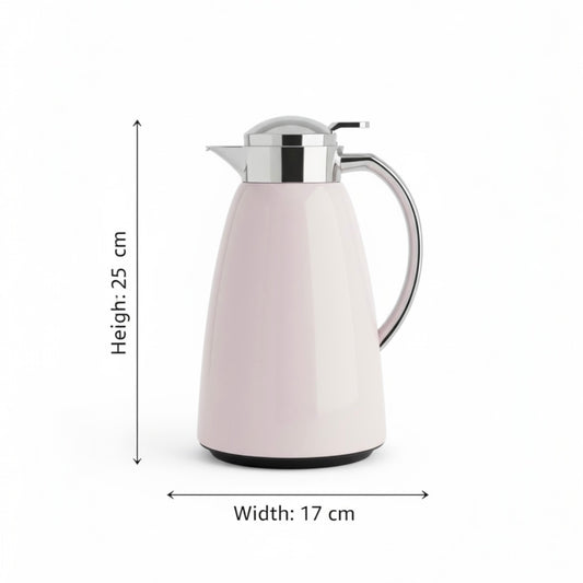 Emsa Premium pastel rose & silver Thermal Coffee Flask – 1L - Mawaeen