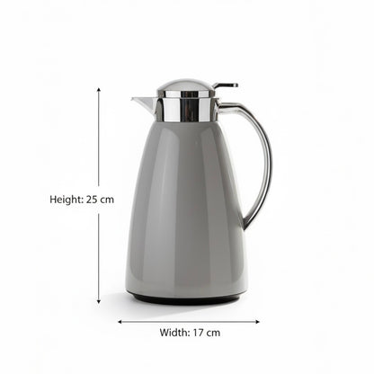 Emsa Premium Light Gray & silver Thermal Coffee Flask – 1L - Mawaeen