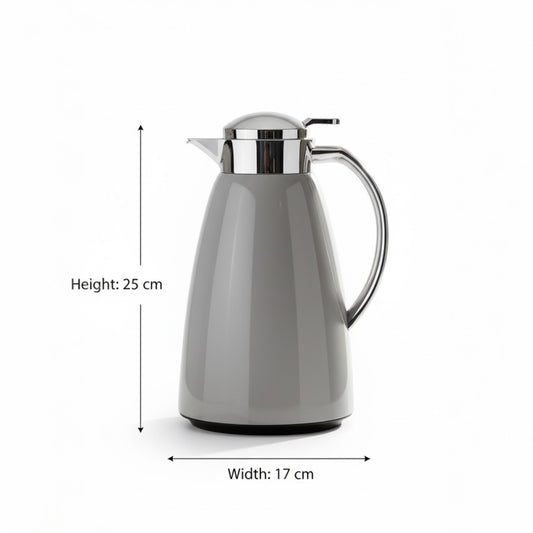 Emsa Premium Light Gray & silver Thermal Coffee Flask – 1L - Mawaeen