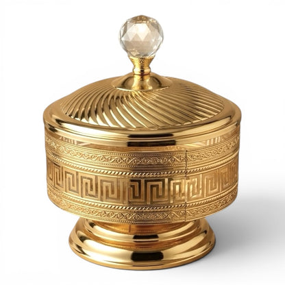 Modern Gold Greek Key Candy Bowl - L - Mawaeen
