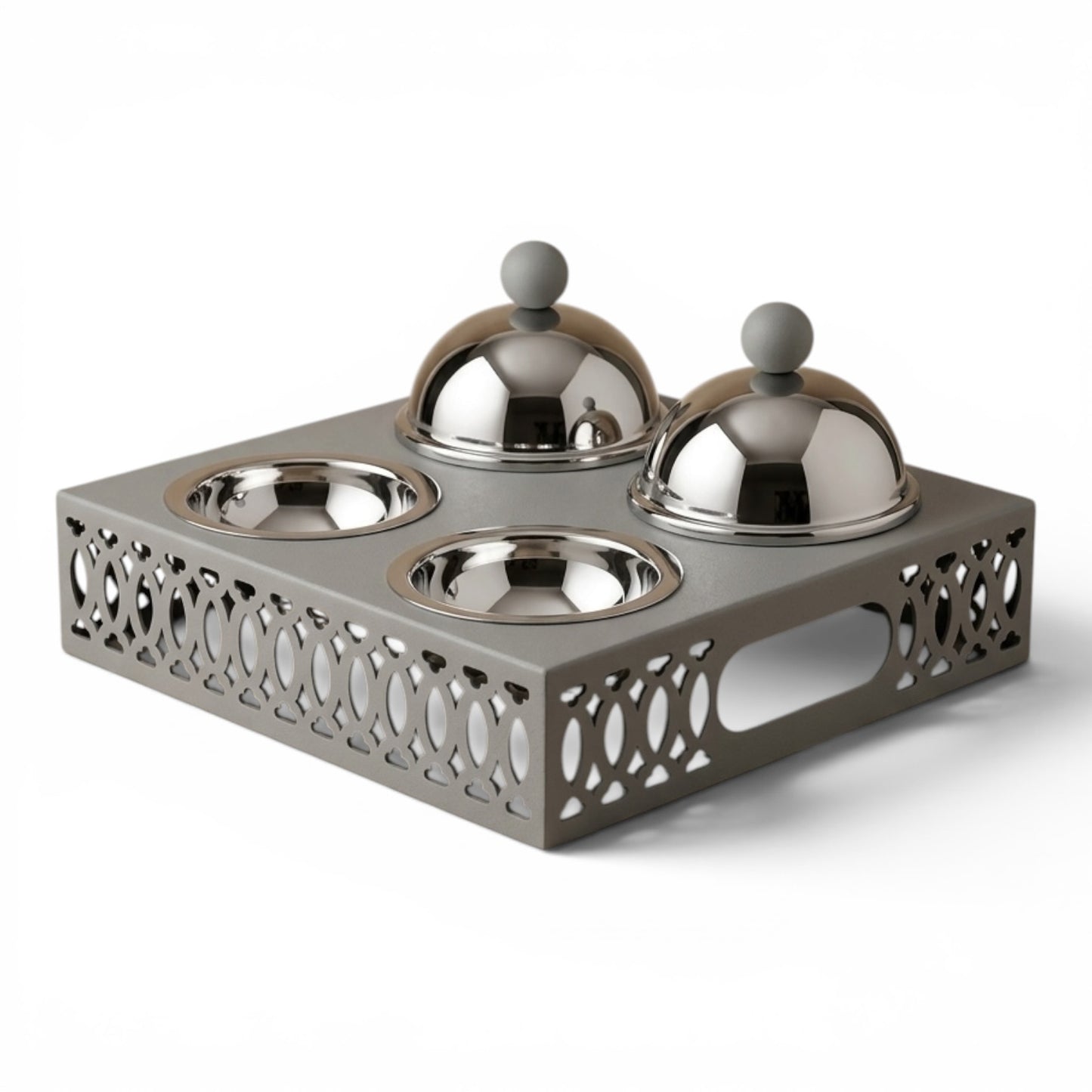 Modern Quadruple Candy Bowl Set - Gray - Mawaeen