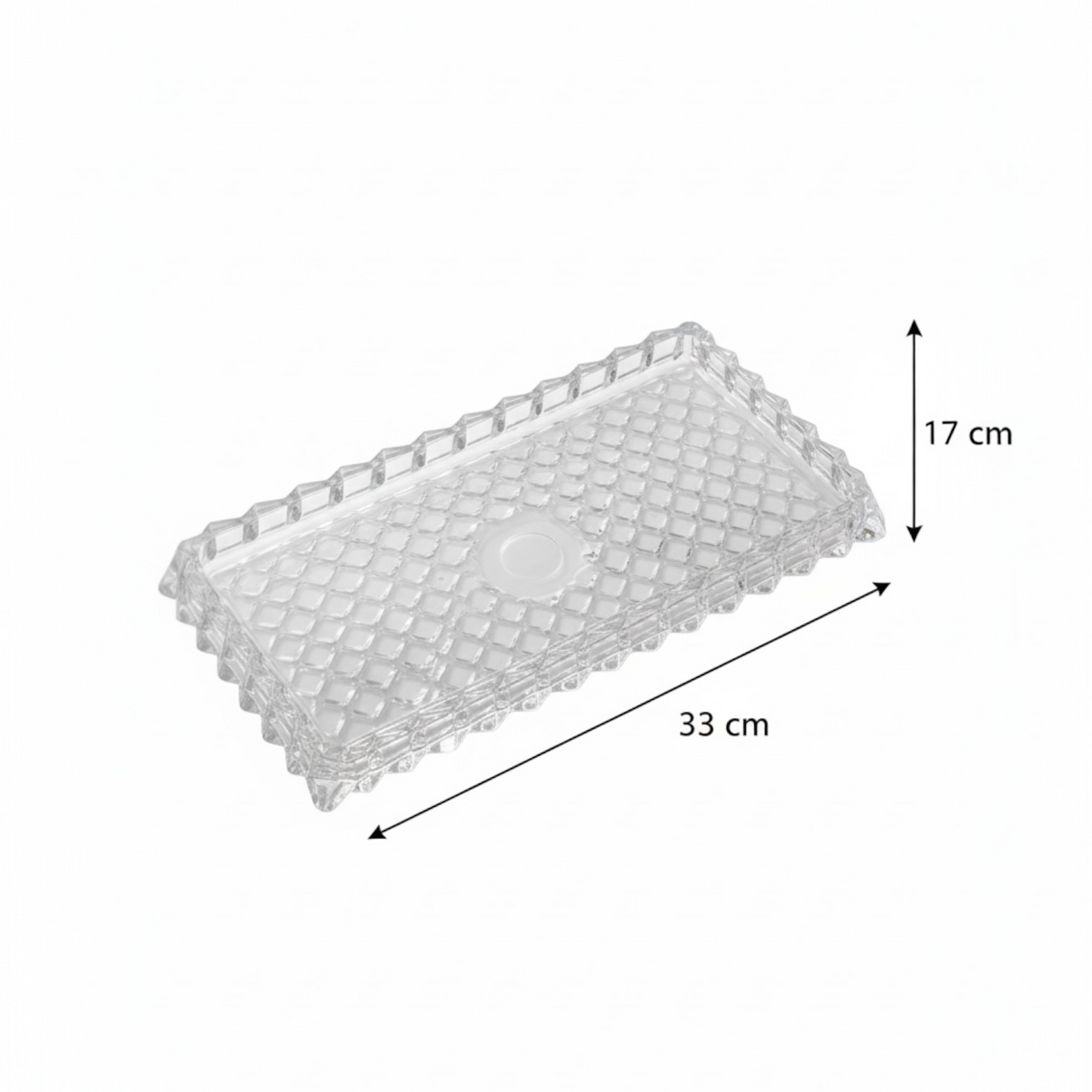 Mawaeen Luxury Glass Cake Plate – Clear - Mawaeen