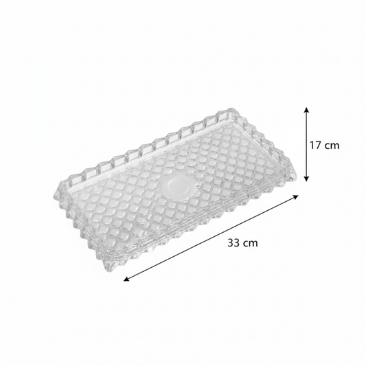 Mawaeen Luxury Glass Cake Plate – Clear - Mawaeen