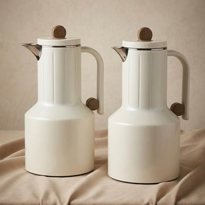 Regal Modern 2-Piece Beige Flask Set (1L + 1L) - Mawaeen