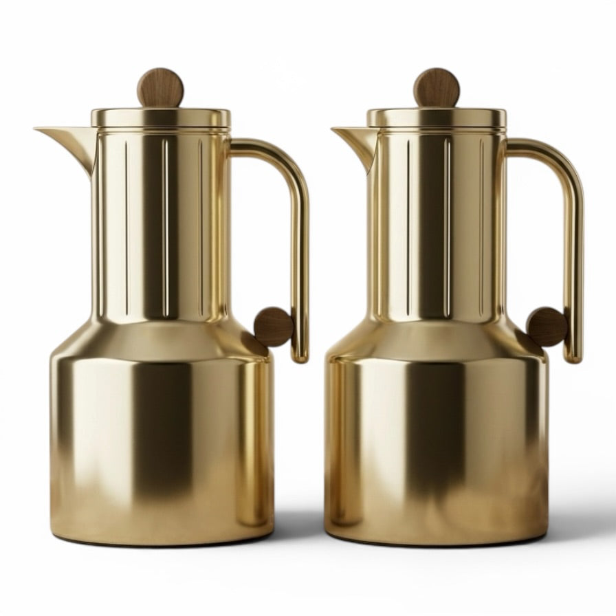 Regal Modern 2-Piece Gold Flask Set (1L + 1L) - Mawaeen