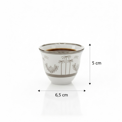 Cawa Arabic Coffee Cups Set S/Line – 12 Pieces (80cc) - Mawaeen