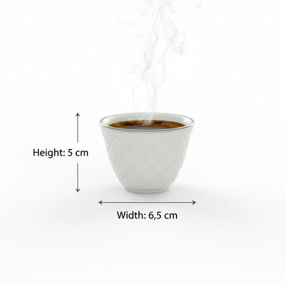 Cawa Arabic Coffee Cups Set S/Line – 12 Pieces (80cc) - Mawaeen