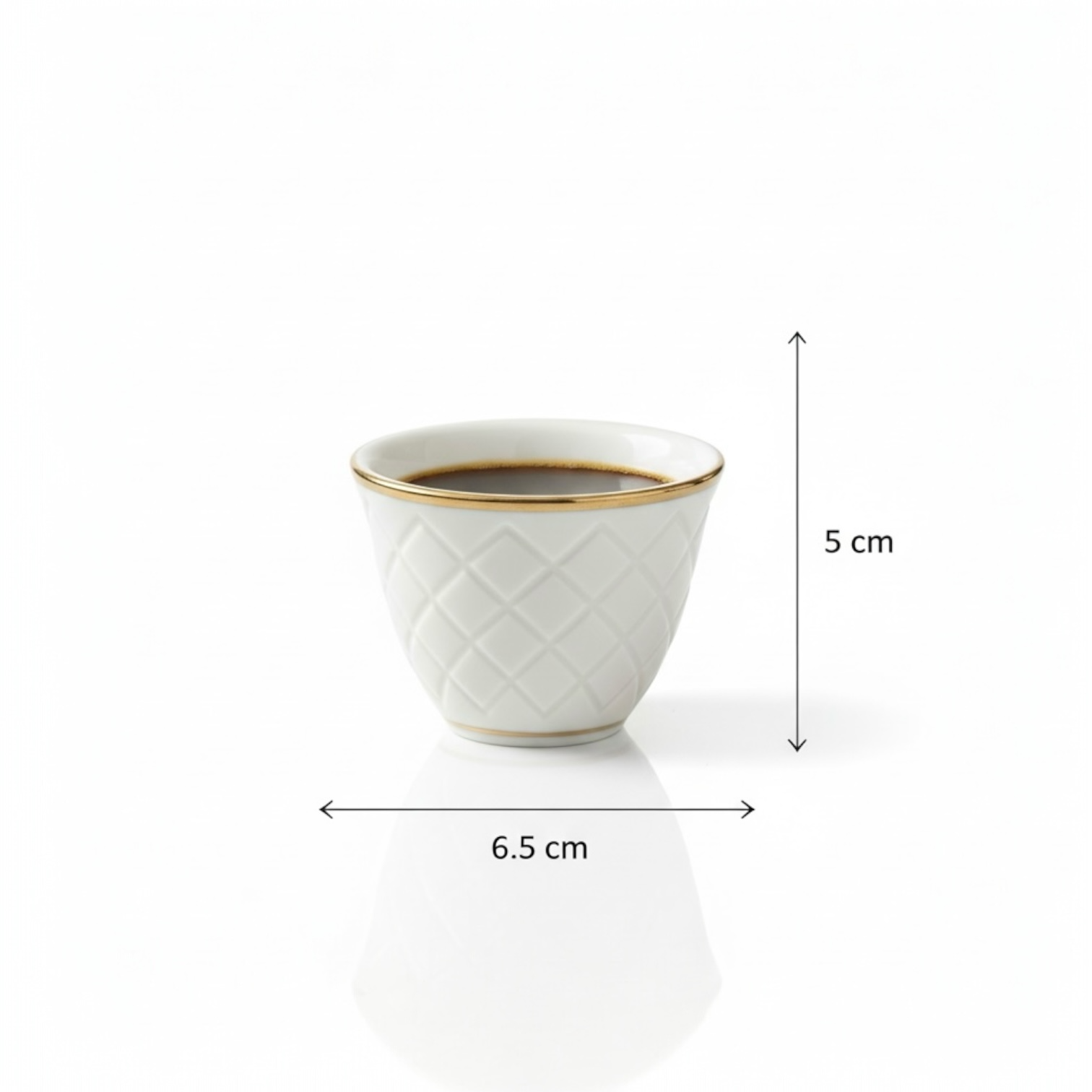 Cawa Arabic Coffee Cups Set G/Line – 12 Pieces (80cc) - Mawaeen
